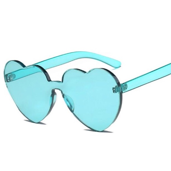 Heart Shape Rimless Sunglasses - Picture 3 of 6